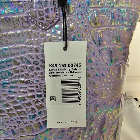 NWT Brahmin Large Violet Wonderland Duxbury.